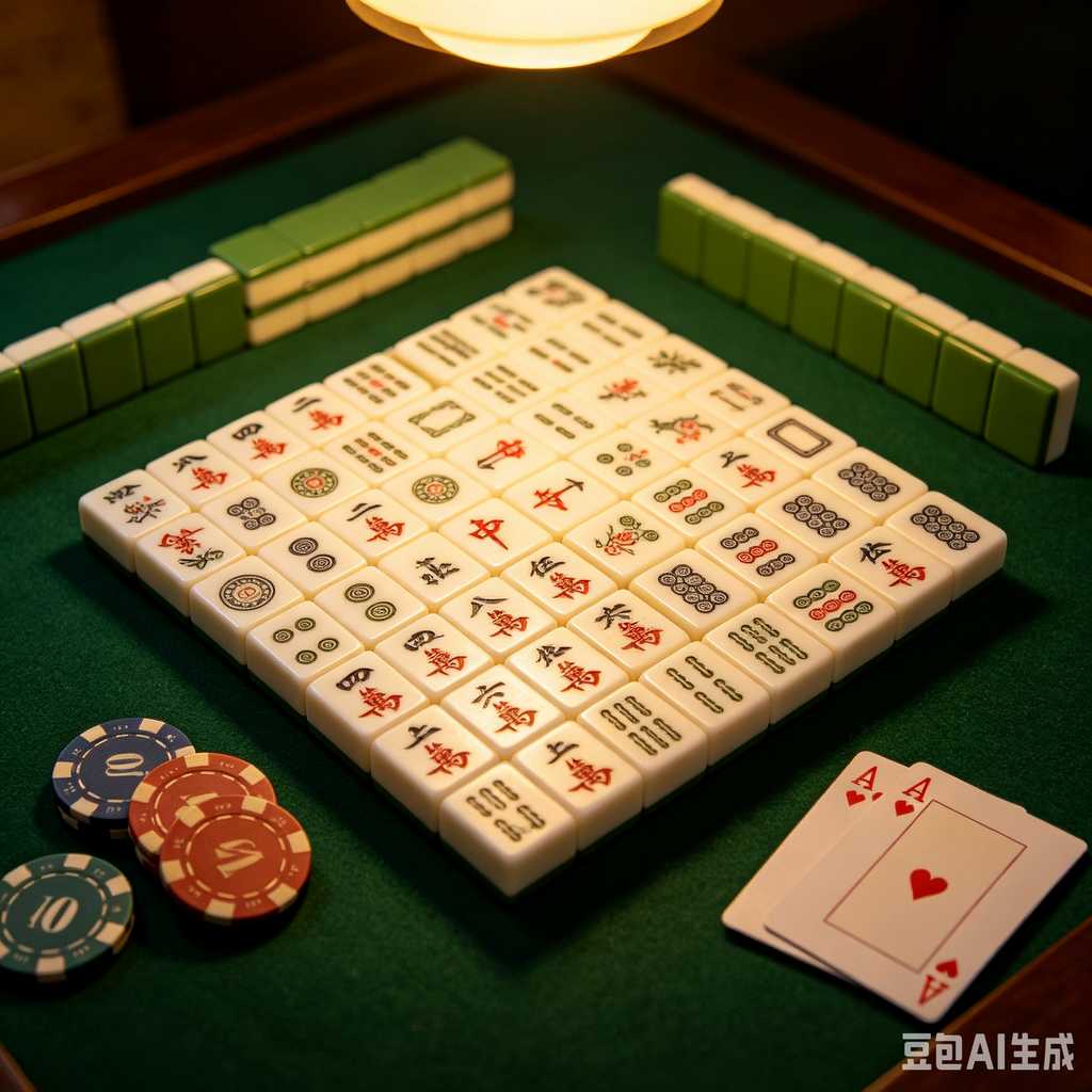 stylish text mahjong set